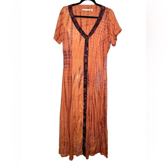 Soft Surroundings Beachy Tie Dye Flowy Maxi Dress Size Large - Picture 2 of 10